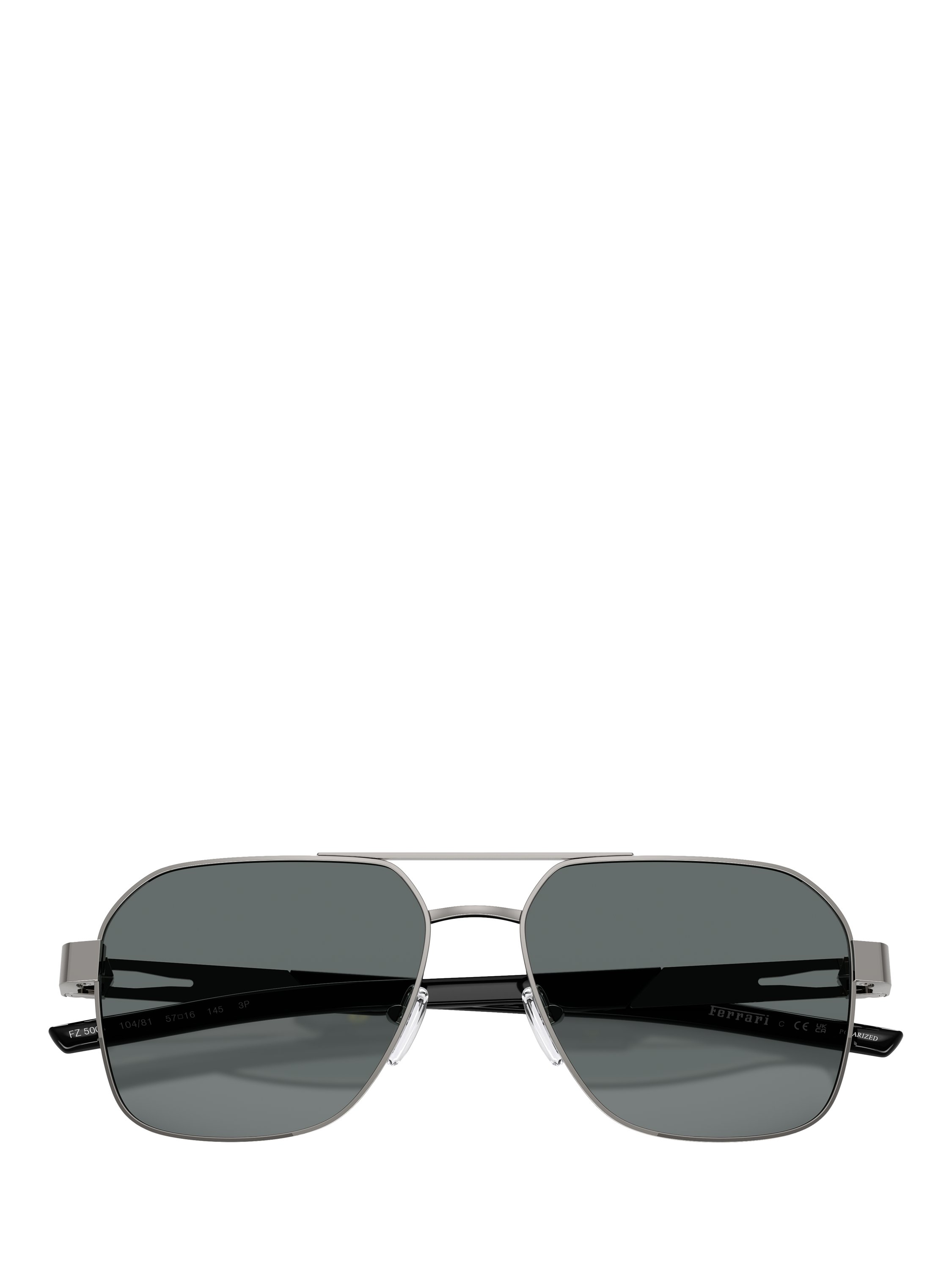 Product image 5 of 6, which shows Scuderia Ferrari FZ5003104 Men's Square Sunglasses, Silver/Grey