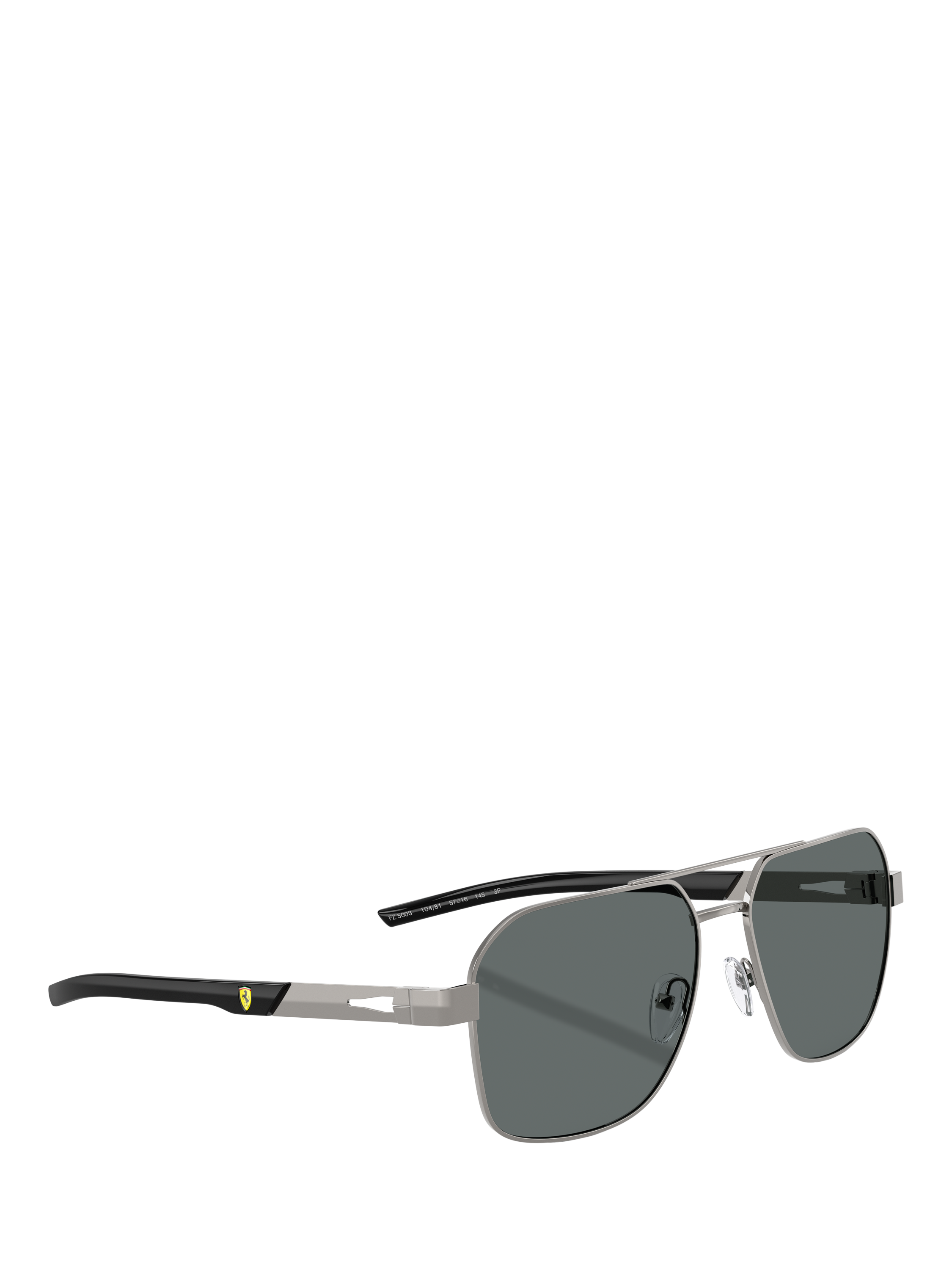 Product image 6 of 6, which shows Scuderia Ferrari FZ5003104 Men's Square Sunglasses, Silver/Grey