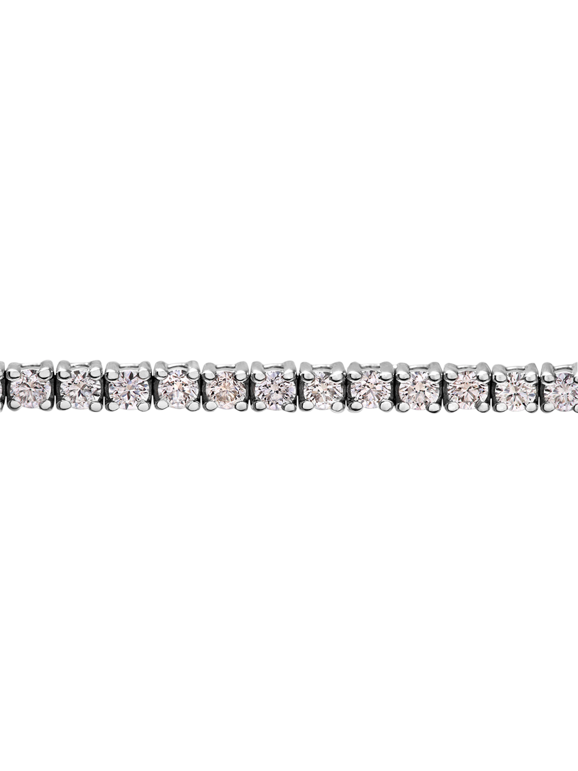 Product image 3 of 6, which shows Mogul 18ct White Gold Diamond Tennis Bracelet, 2.0ct, White