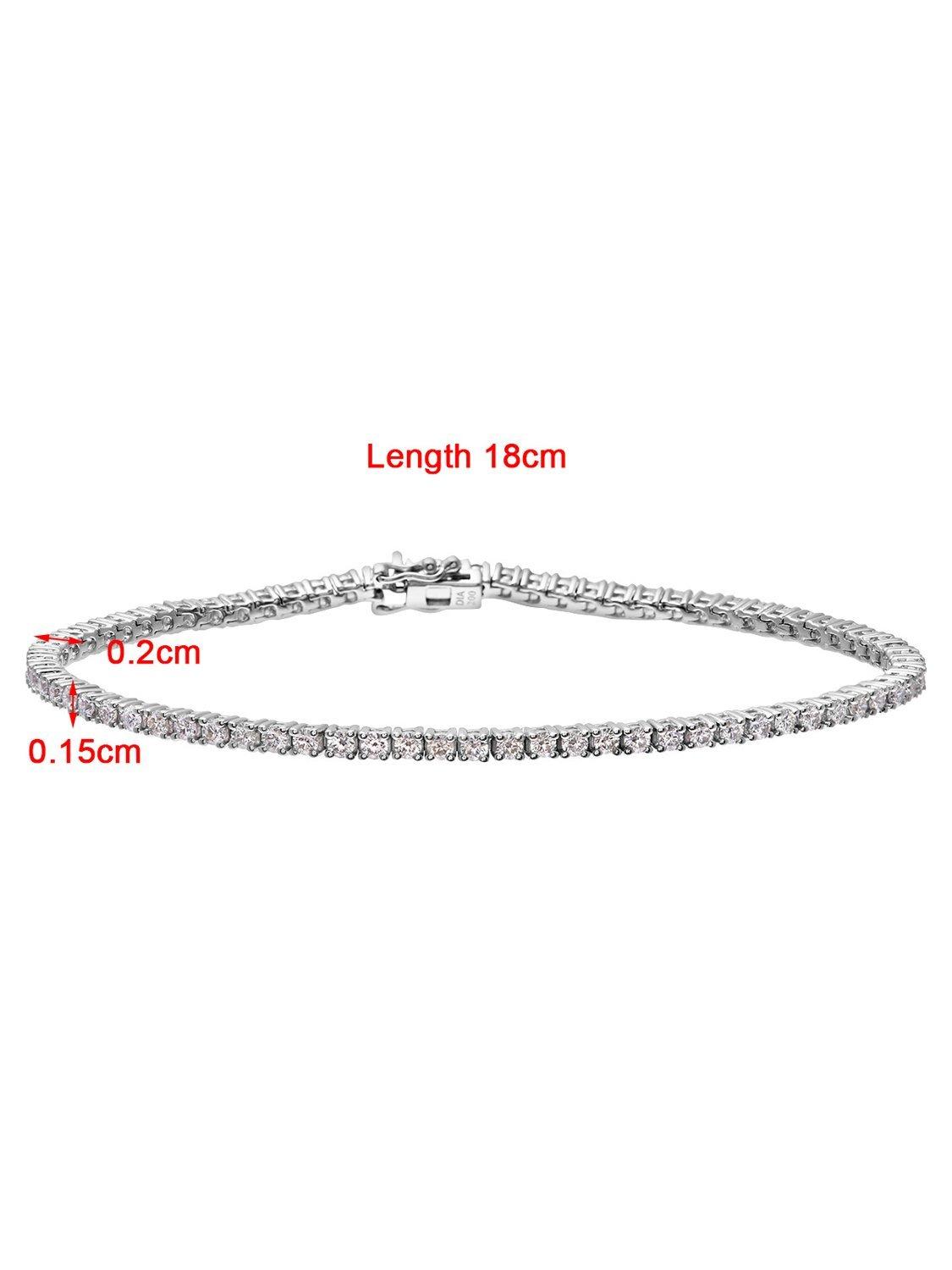 Product image 5 of 6, which shows Mogul 18ct White Gold Diamond Tennis Bracelet, 2.0ct, White