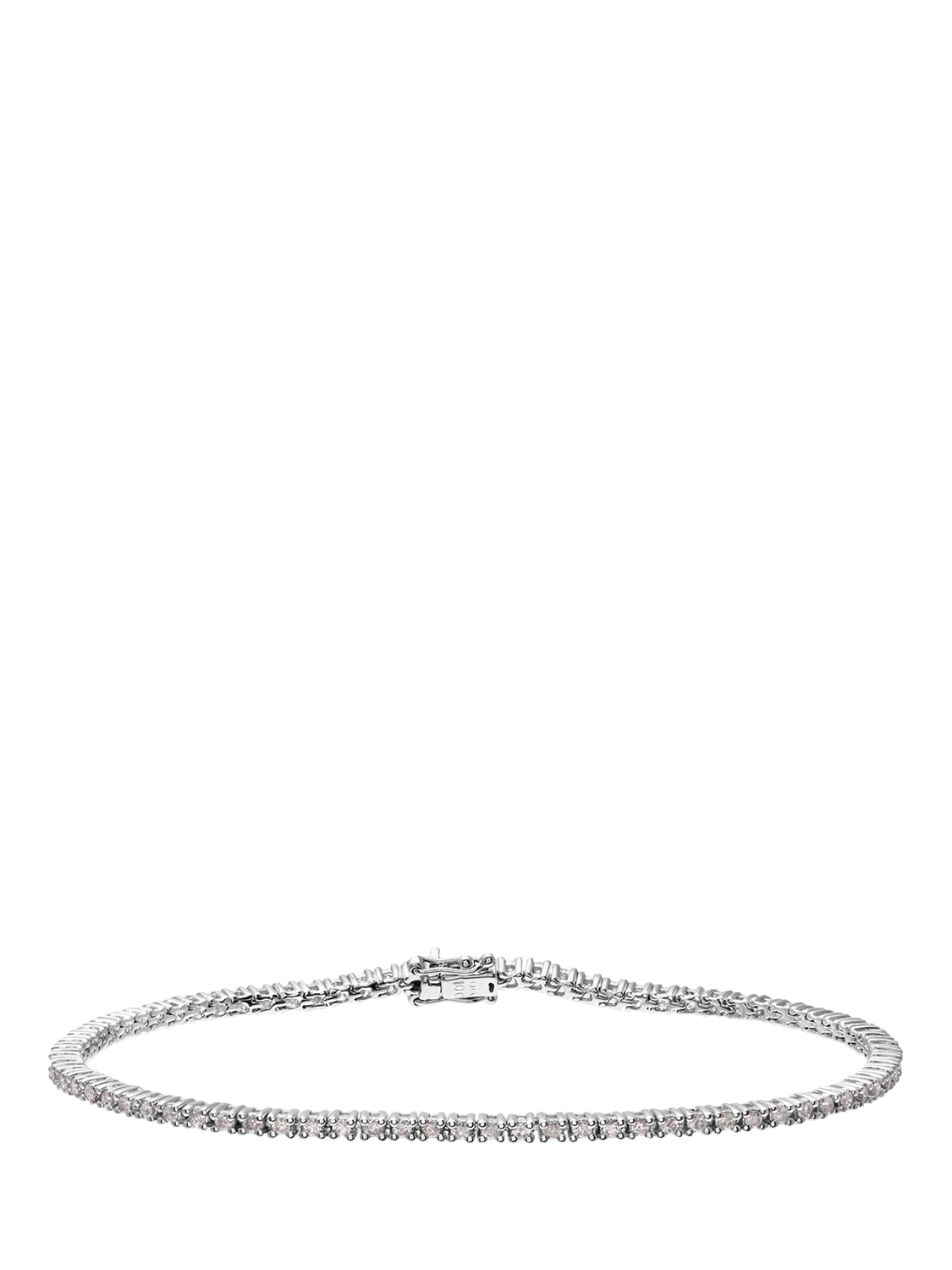 Product image 1 of 6, which shows Mogul 18ct White Gold Diamond Tennis Bracelet, 1.0ct, White