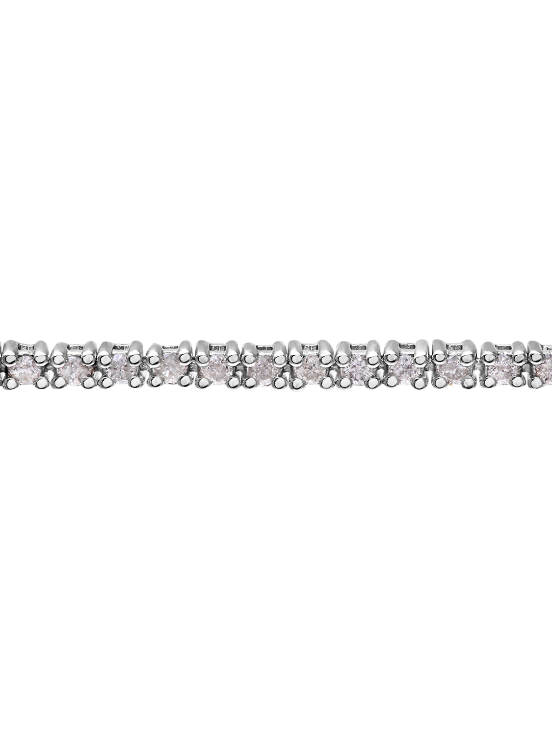 Product image 3 of 6, which shows Mogul 18ct White Gold Diamond Tennis Bracelet, 1.0ct, White
