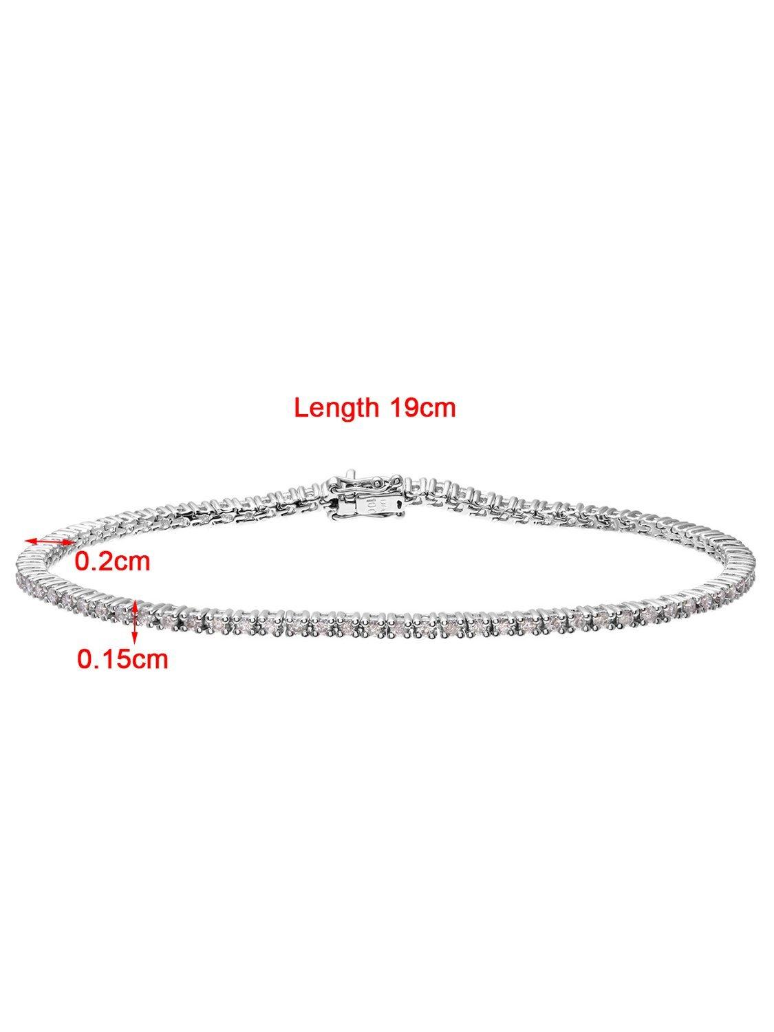 Product image 5 of 6, which shows Mogul 18ct White Gold Diamond Tennis Bracelet, 1.0ct, White