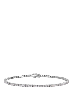 Mogul 18ct White Gold Diamond Tennis Bracelet, 3.0ct, White