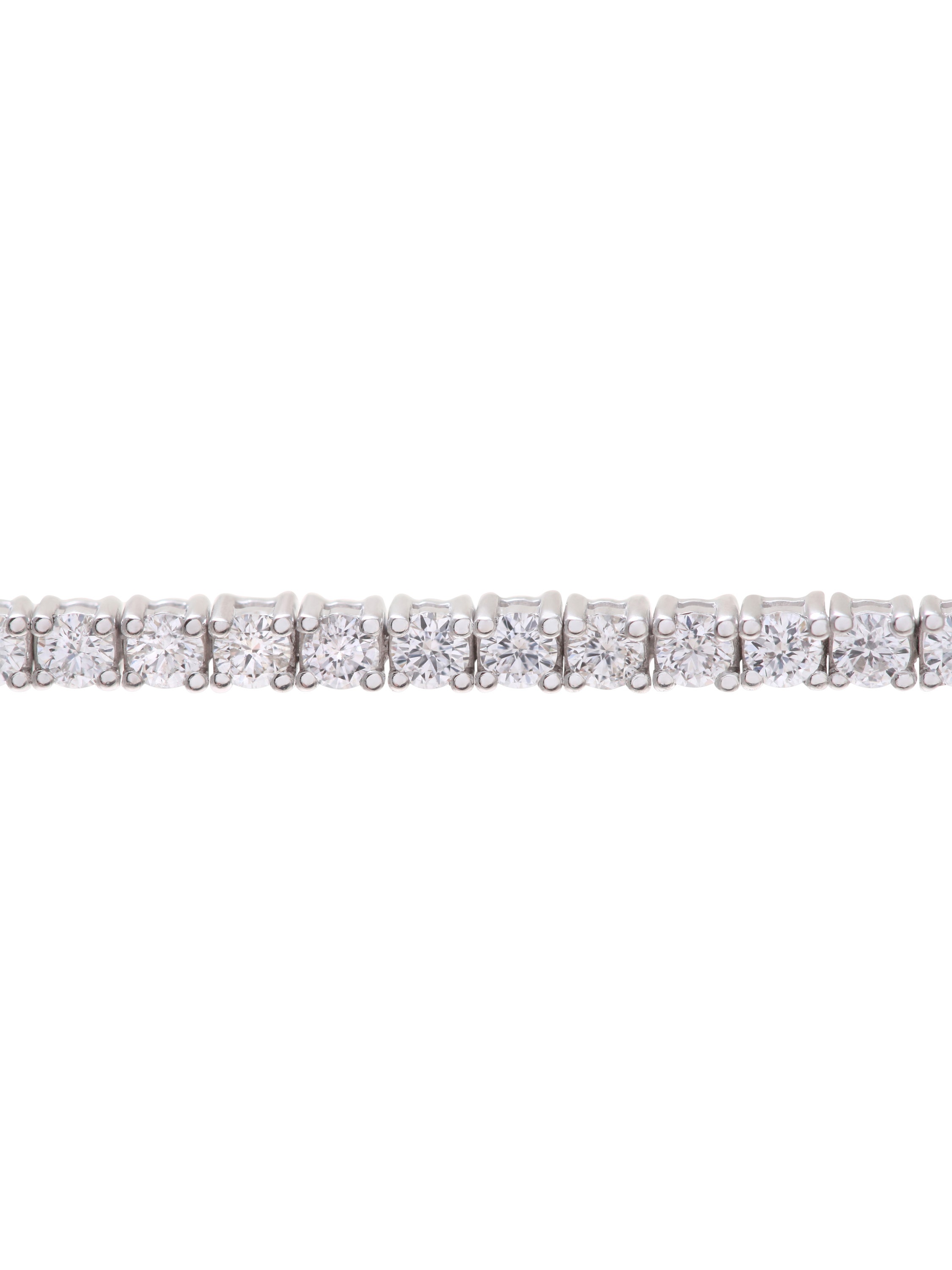Product image 3 of 6, which shows Mogul 18ct White Gold Diamond Tennis Bracelet, 3.0ct, White