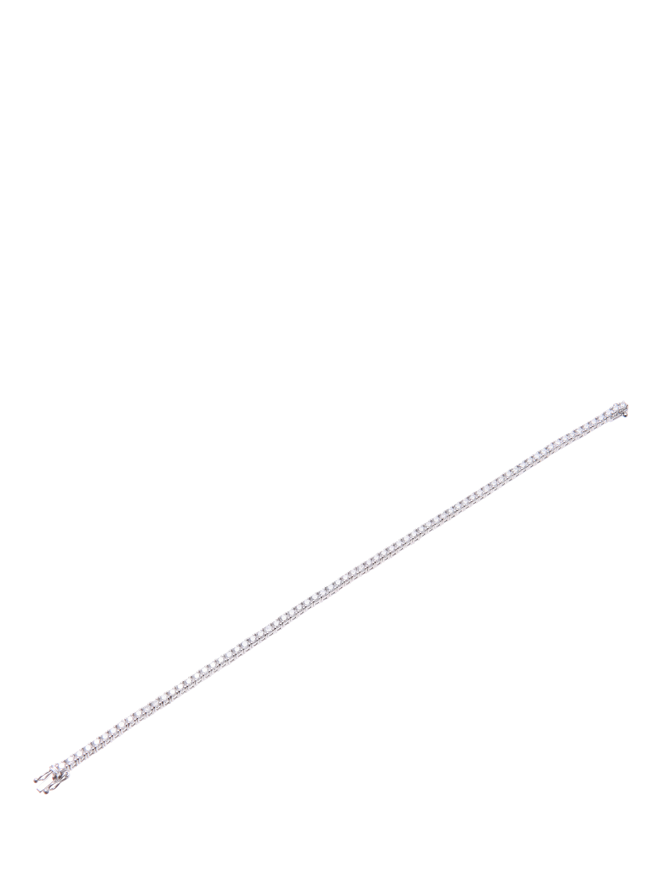 Product image 4 of 6, which shows Mogul 18ct White Gold Diamond Tennis Bracelet, 3.0ct, White