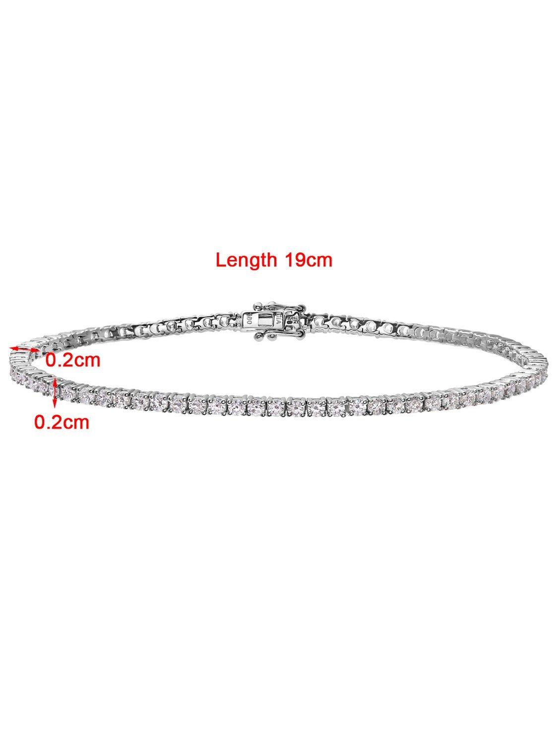 Product image 5 of 6, which shows Mogul 18ct White Gold Diamond Tennis Bracelet, 3.0ct, White