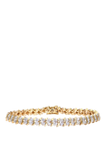 Mogul 9ct Yellow Gold Double Row Tennis Bracelet, 1.0ct