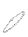 Mogul 9ct White Gold Illusion Set Diamond Bracelet