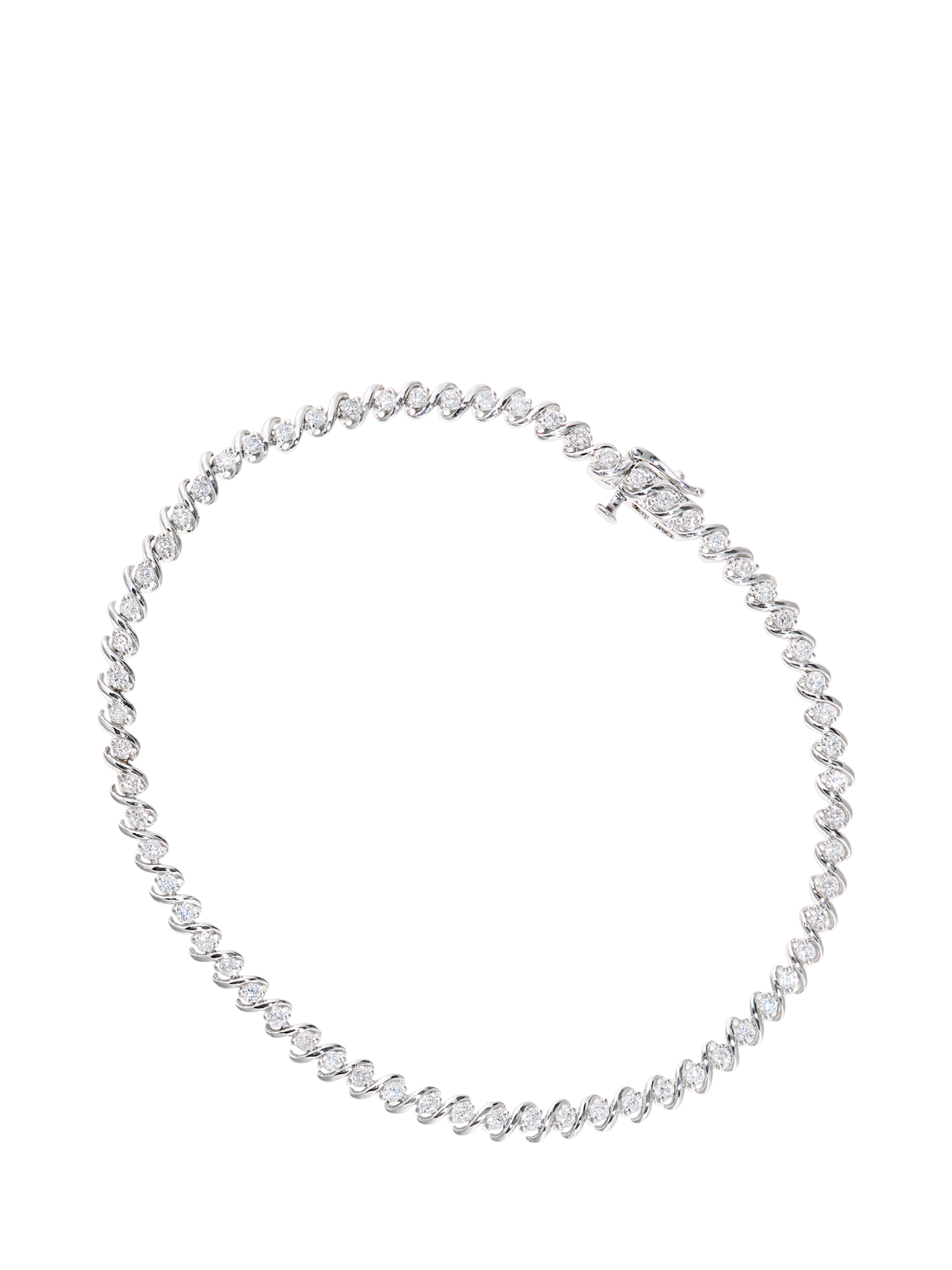Product image 1 of 3, which shows Mogul 9ct White Gold Diamond Tennis Bracelet