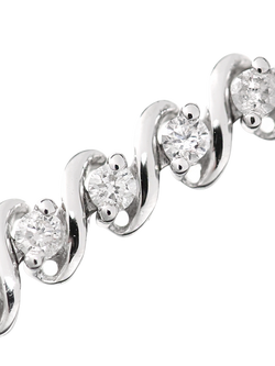 Mogul 9ct White Gold Diamond Tennis Bracelet - view 2, White