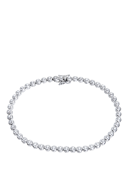Mogul 9ct White Gold Diamond Tennis Bracelet, 0.50ct, White