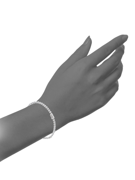 Mogul 9ct White Gold Diamond Tennis Bracelet, 0.50ct - view 2, White