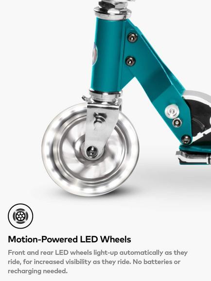 Micro Scooters Sprite Foldable LED Scooter - view 2, Aqua