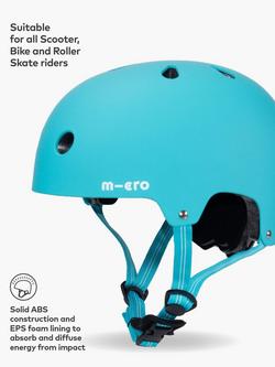 Micro Scooters Kids' Bike/Scooter Safety Helmet, Aqua - view 2, Multi