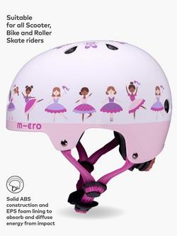 Micro Scooters Kids' Ballerina Bike/Scooter Safety Helmet, Pink - view 2, Multi