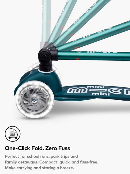 Micro Scooters Mini Foldable Eco LED Scooter, Green - view 2, Multi
