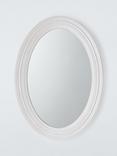 John Lewis Hand-Carved Coastal Oval Wall Mirror, 70 x 50cm, FSC-Certified (Mango Wood), White Wash