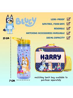 Fringoo Kids' Bluey Drinks Bottle, 580ml, Blue - view 2, Blue