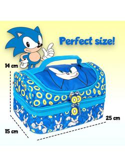 Fringoo Kids' Sonic Insulated Lunch Bag, 5L, Blue - view 2, Blue