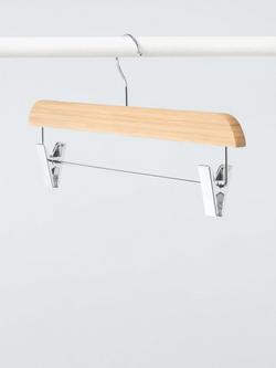 John Lewis Bamboo Clip Hanger, Set of 3 - view 2, Natural