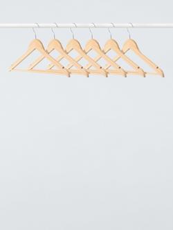 John Lewis Bamboo Jacket Hanger, Set of 6, Natural