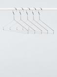 John Lewis Chrome Finish Clothes Hanger, Set of 5