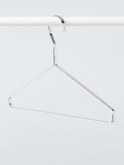 John Lewis Chrome Finish Clothes Hanger, Set of 5 - view 2, Silver