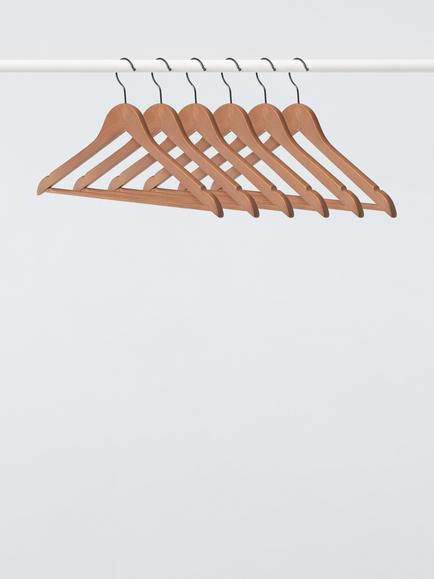John Lewis Jacket Hanger, (FSC Beech), Brown, Vintage