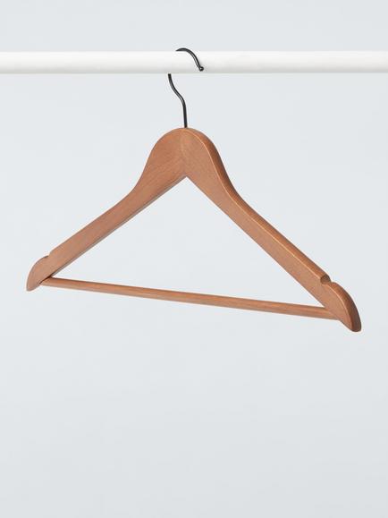 John Lewis Jacket Hanger, (FSC Beech), Brown - view 2, Vintage