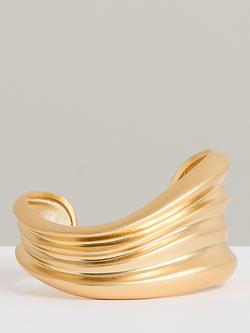 Reiss Florence Fluid Cuff Bangle, Gold