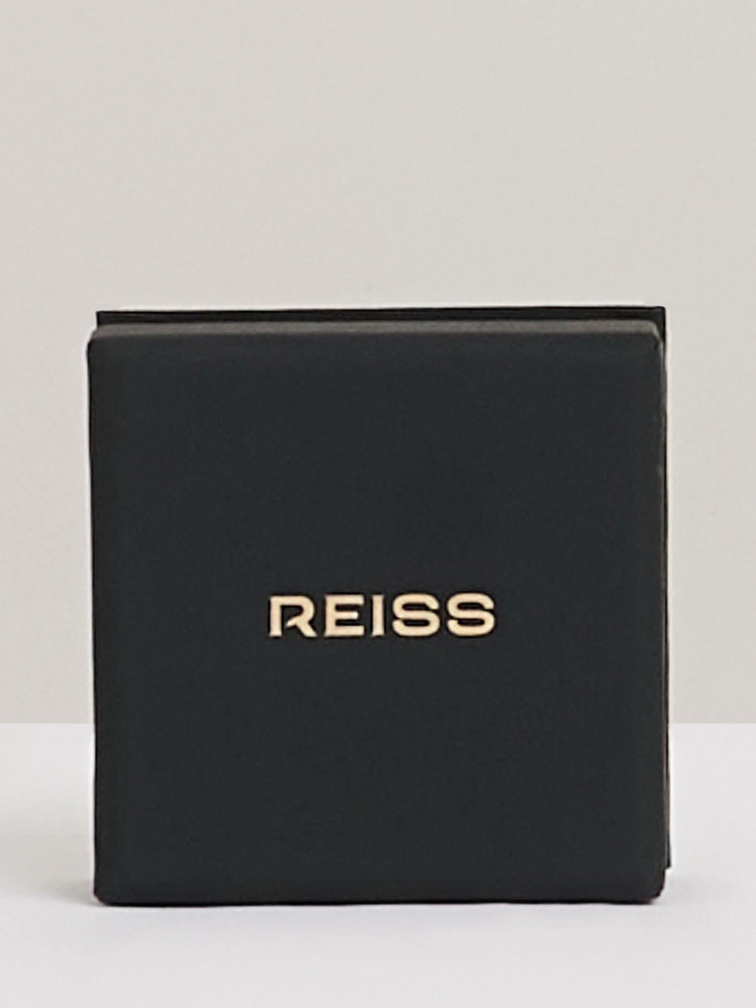 Product image 6 of 6, which shows Reiss Calla Curve Scoop Earrings, Gold Tone
