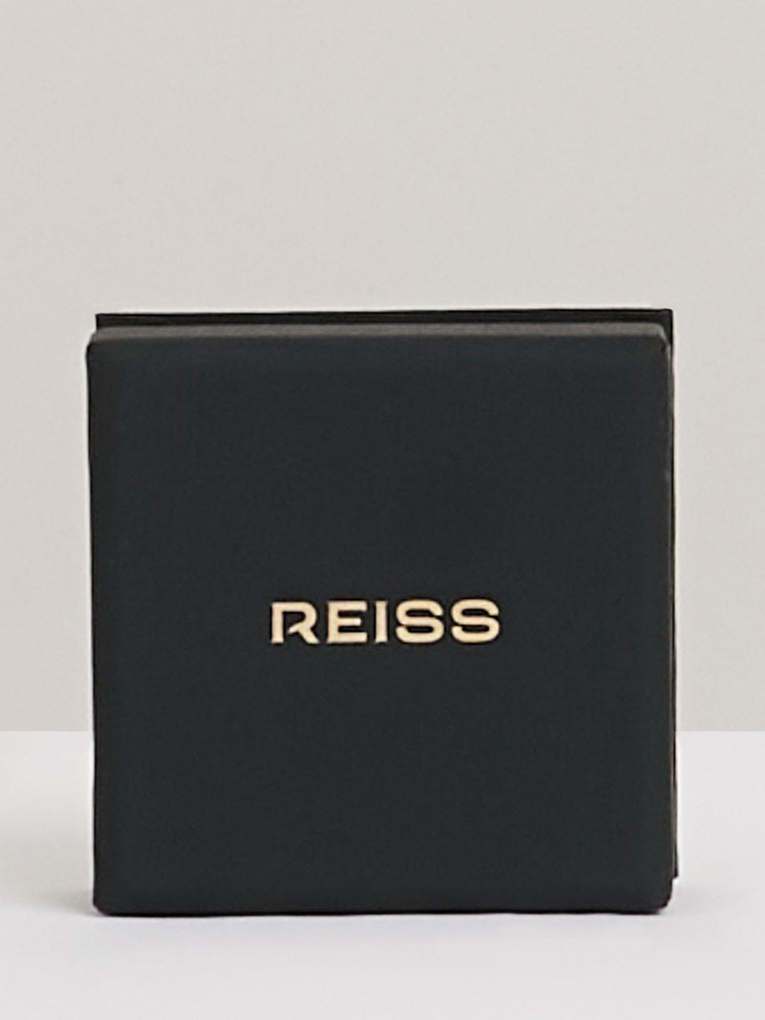 Product image 6 of 7, which shows Reiss Flavia Fluid Demi Hoop Earrings, Gold