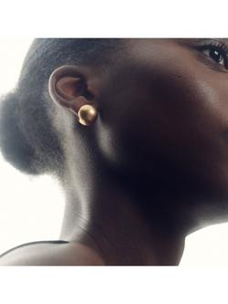 Reiss Pollie Polished Ball Huggie Hoop Earrings - view 2, Gold