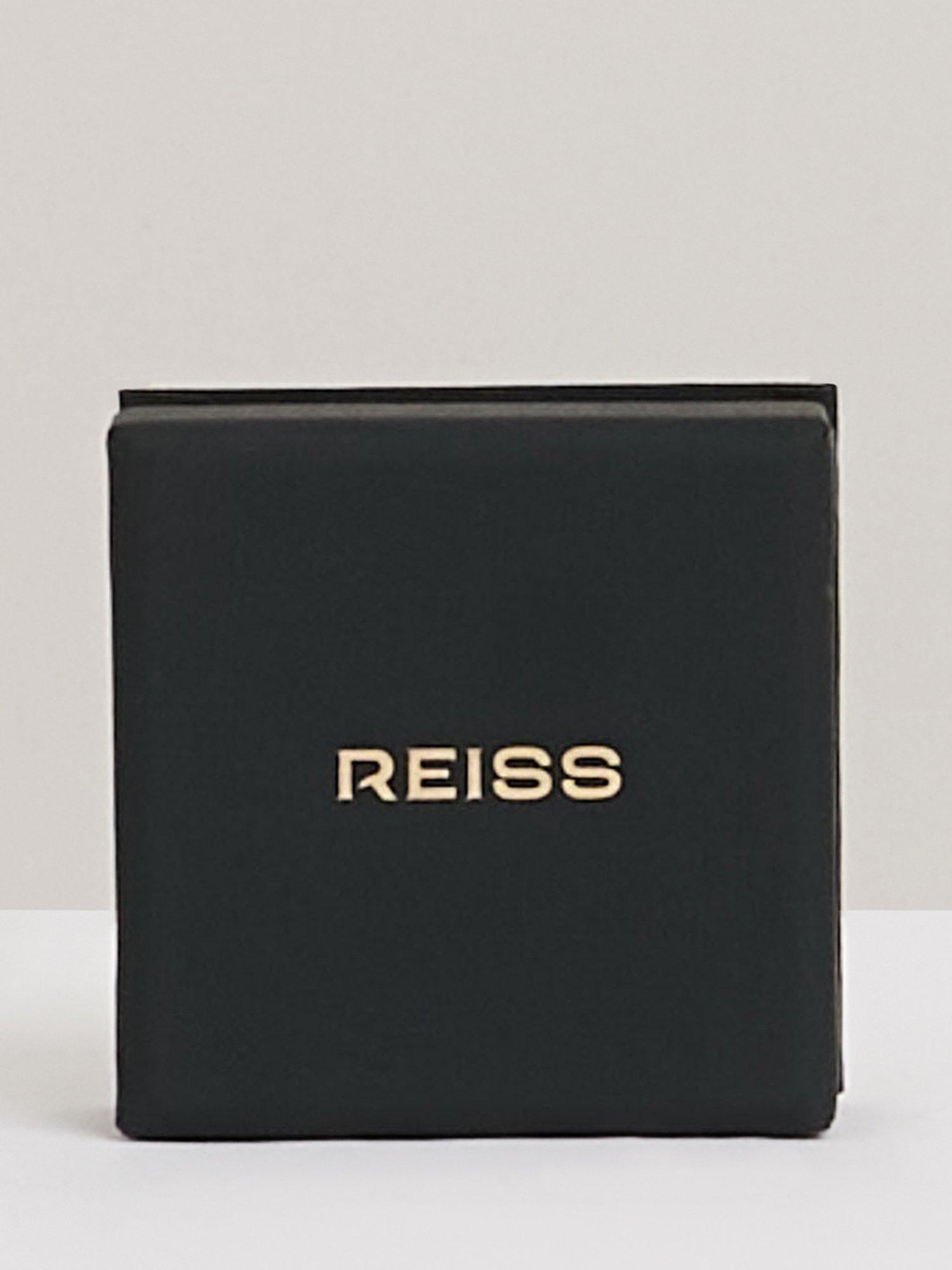 Product image 6 of 6, which shows Reiss Pollie Polished Ball Huggie Hoop Earrings, Silver