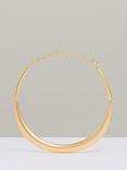 Reiss Poppy Polished Curve Choker, Gold