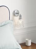 John Lewis Marlow Crystal Glass Wall Light, Chrome