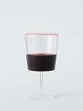 John Lewis Candy Stripe Rim Wine Glass Tumbler, 310ml, Clear