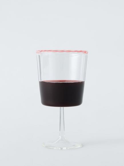 John Lewis Candy Stripe Rim Wine Glass Tumbler, 310ml, Clear - view 2, Clear