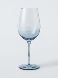 John Lewis Frosted Blue Base Wine Glass, Set of 2, 460ml - view 2, Frosted Blue