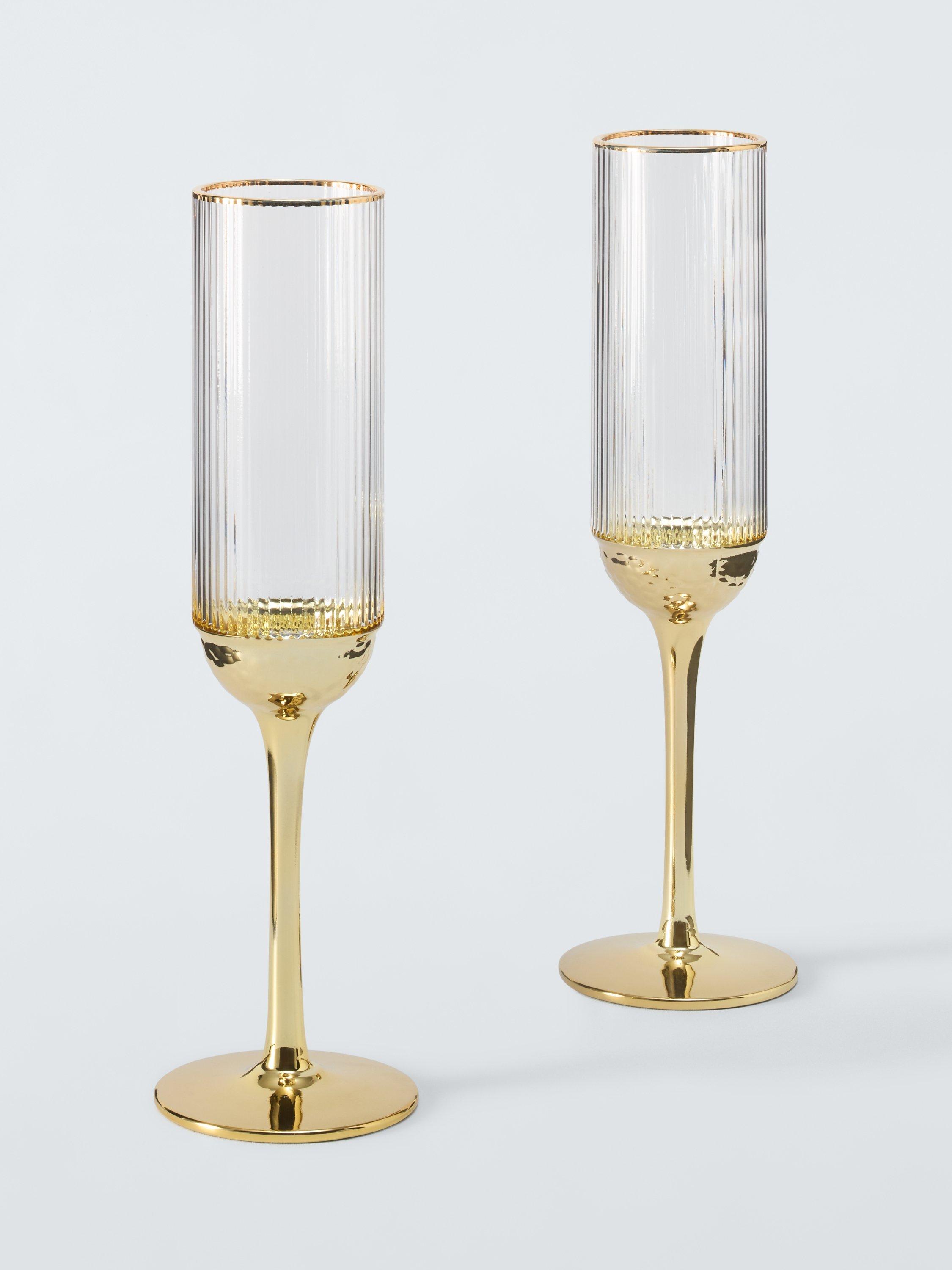 Flûte à Champagne Ettore Sottsass Orfeo Calice - Lot De 2 Verres 17cl - Cristal Italien