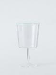 John Lewis Stripe Rim Wine Glass, 310ml, Light Blue/Clear