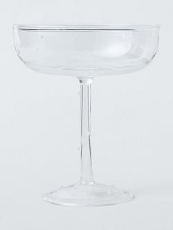 John Lewis White Polka Dot Coupe Cocktail Glass, Set of 2, 185ml, Clear - view 2, Clear