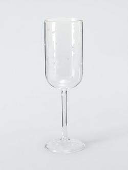 John Lewis White Polka Dot Glass Champagne Flute, Set of 2, 245ml, Clear - view 2, Clear
