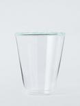 John Lewis Stripe Rim Glass Tumbler, 315ml, Light Blue/Clear