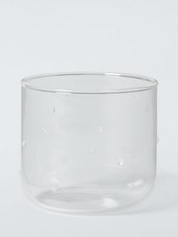 John Lewis White Polka Dot Glass Tumbler, Set of 2, 350ml, Clear - view 2, Clear