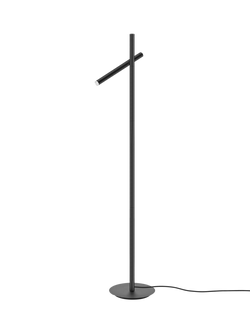 John Lewis Swivel Floor Lamp - view 2, Matt Black