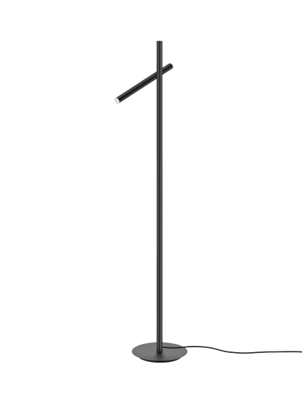 John Lewis Swivel Floor Lamp - view 2, Matt Black