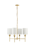 John Lewis Linden 4 Arm Chandelier Ceiling Light, Brass
