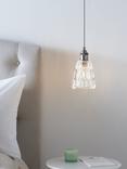 John Lewis Marlow Crystal Glass Easy-to-Fit Ceiling Shade, Chrome